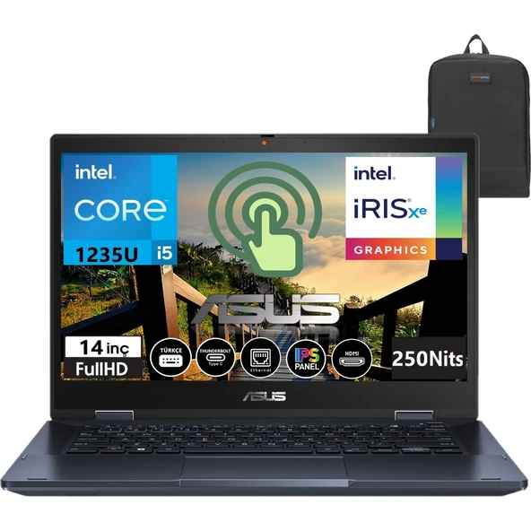 B3402 Intel Core I5 16GB 1tb Freedos 14'' Fhd Dokunmatik Taşınabilir Bilgisayar +ÇANTA ürün görseli 1
