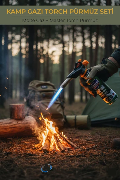 ALFA HIRDAVAT Kamp Gazı Torch Pürmüz Seti (Molte Gaz + Master Torch Pürmüz) ürün görseli 1