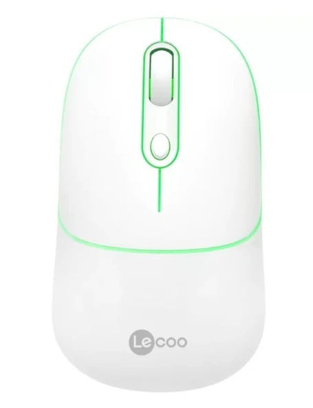 Lenovo Lecoo WS210 WiFi+ Bluetooth Kablosuz 2.4Ghz Beyaz 6Tuşlu Şarjlı Mouse ürün görseli 1