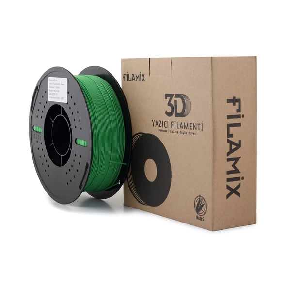Filamix Pla+ Florasan Yeşil Filament 1.75mm - Plastik Makara - 1 kg ürün görseli 1