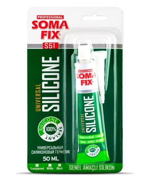 Somafix Üniversal Tüp Silikon Şeffaf 50ml ürün görseli 1
