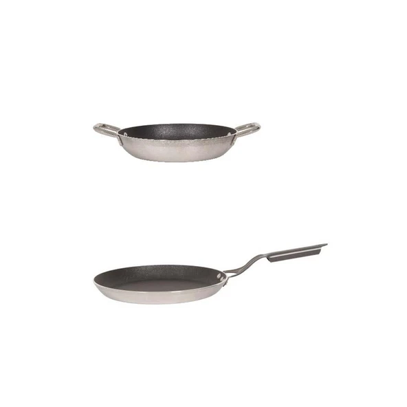 Mehtap Chefline İndüksiyon Tabanlı 26 cm Krep Tava ve 22 cm Sahan Seti ürün görseli 1
