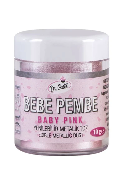 Dr. Gusto Metalik Toz 10 Gr - Bebe Pembe ürün görseli 1