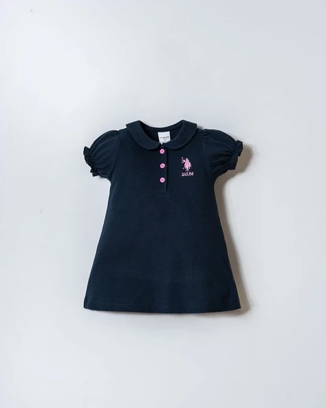 U.S. Polo Assn Kız Bebek Elbise Lacivert ürün görseli 1