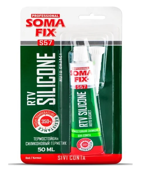 Somafix Rtv Yüksek Isı Silikonu Sıvı ContaTüp Kırmızı 50ml ürün görseli 1