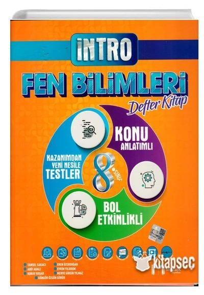 İNTRO 8 FEN BİLİMLERİ DEFTER KİTAP ürün görseli 1