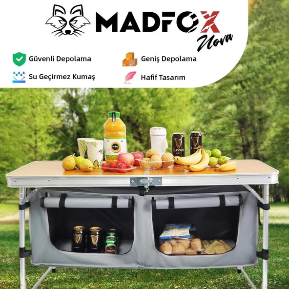 Madfox Nova Katlanır Kamp Masası - Resim 7