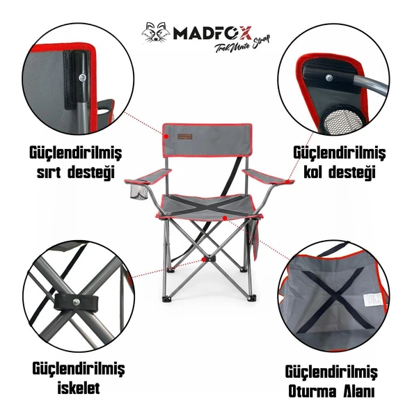 Madfox TrekMate Strap Katlanır Outdoor Koltuk - Resim 12