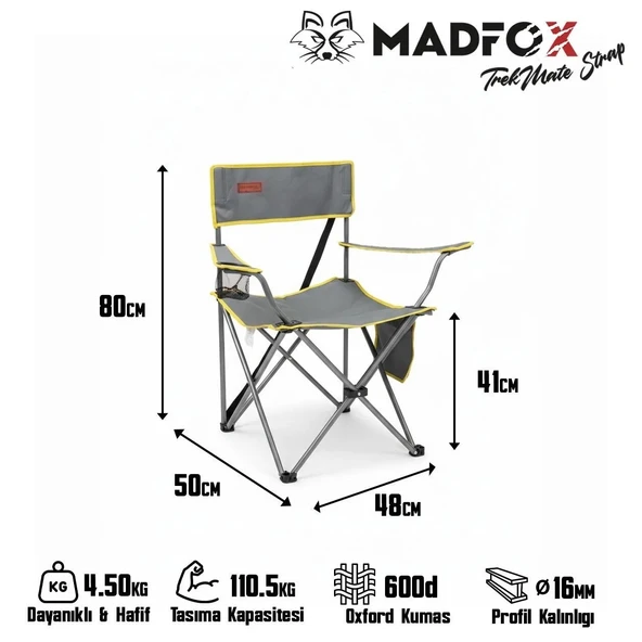 Madfox TrekMate Strap Katlanır Outdoor Koltuk - Resim 4