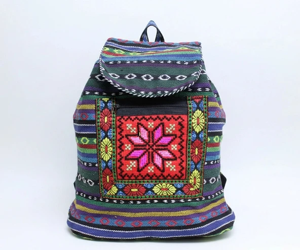 Kilim Desenli Sırt Çantası ürün görseli 1