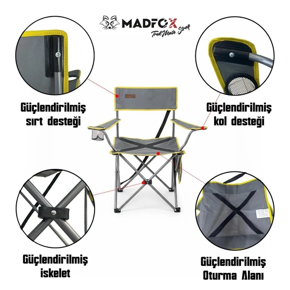 Madfox TrekMate Strap Katlanır Outdoor Koltuk - Resim 5