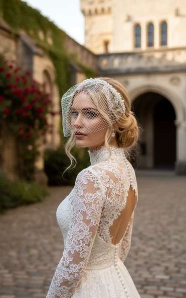 İncili, Duvaklı Nikah Tacı, Gelin Tacı, Nedime , Lohusa , Parti Tacı ürün görseli 1