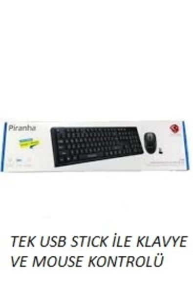 Piranha 2335 Kablosuz Klavye Mouse Set Tek Usb Stick Ile Çalışır ürün görseli 1