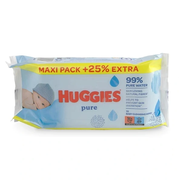 Huggies Pure Yenidoğan Hassas Islak Havlu 72 Yaprak ürün görseli 1