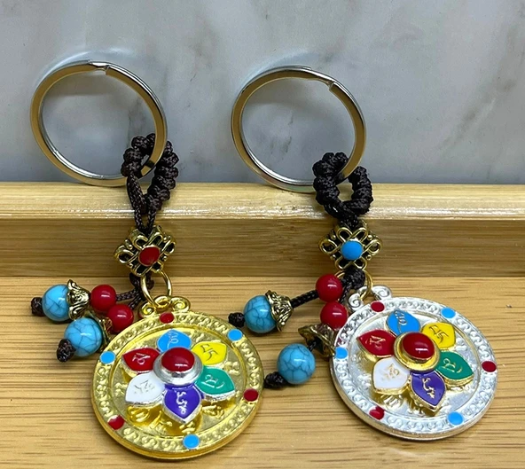 Metal Lotus Tılsımlı Şans Anahtarlık ürün görseli 1