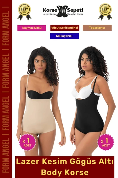 #Korse İz Yapmaz Göstermeyen Kaymaz Doku Toparlayıcı Sıkılaştıran Lazer Kesim String Korse 2'li Set ürün görseli 1