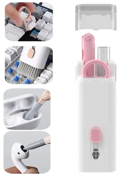 ÇOK FONKSIYONLU 7 IN 1 AIRPODS KLAVYE EKRAN KULAKLIK TEMIZLEME KITI ürün görseli 1