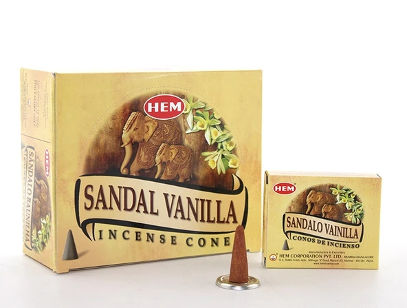Sandal Vanilla Aromalı Konik Tütsü ürün görseli 1
