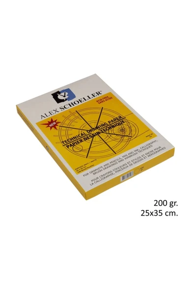 Alex Tekni̇K Resi̇M Kağidi 25X35 200Gr 100Lü Alx-2283 ürün görseli 1