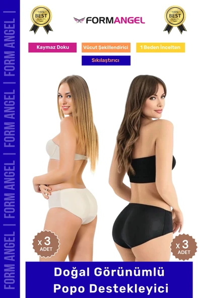 #Korse Doğal Görünüm Sağlayan Dolgunlaştırıcı Toparlayıcı Popo Dolgulu Destekleyici Korse 6'lı Set ürün görseli 1