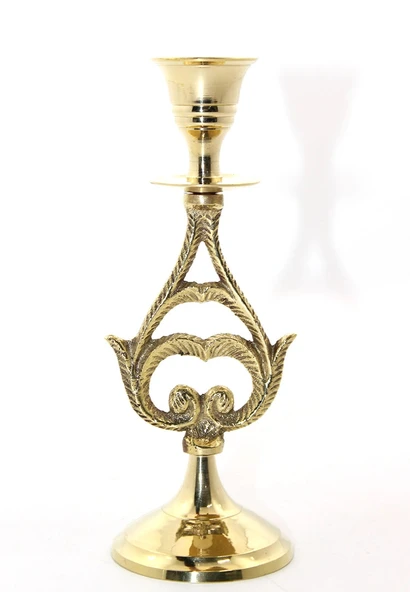 Tekli Pirinç Şamdan Model 6 ürün görseli 1