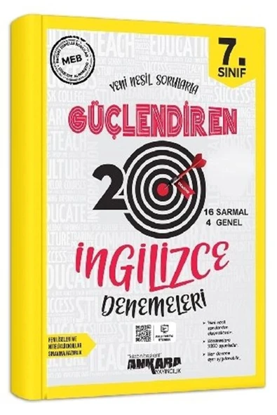 7. Sınıf İngilizce 20 Deneme Ankara Yayın ürün görseli 1