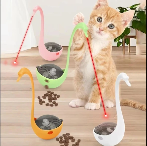Kuğu Şeklinde Lazerli Kedi Oyuncağı ürün görseli 1