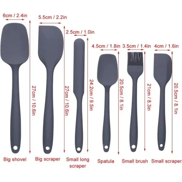 Silikon Spatula ve Fırça Seti - Resim 4