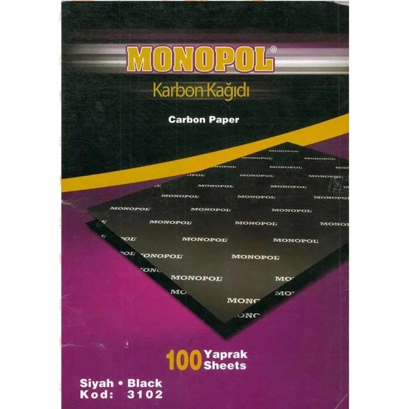 Monopol A3 Karbon Kağıdı Siyah 290MmX420Mm 100 Lü M3110 (1 Paket 100 Adet) ürün görseli 1