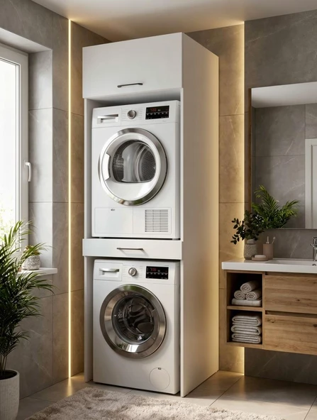Kuzeylife Mirana Çamaşır Kurutma Makinası Dolabı ürün görseli 1