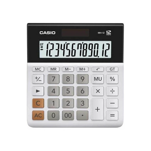 Casio MH-12-WE 12 Hane Masa Üstü Hesap Makinesi ürün görseli 1