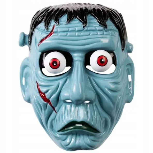 Frankenstein Temalı Sallanan Oynar Gözlü Maske ürün görseli 1