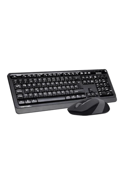 A4Tech FG1010 Gri Q Kablosuz Klavye Mouse Set 2.4GHz – Sessiz Tuşlar, Ergonomik Tasarım ürün görseli 1