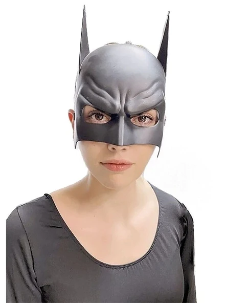 Siyah Çocuk Batman Maskesi Lastikli - Resim 4