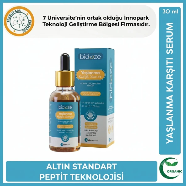 Bidoze Yaşlanma Karşıtı Serum 30 Ml | Peptit Kompleksi Ginseng ve Kolajenli Kırışıklık Karşıtı ürün görseli 1