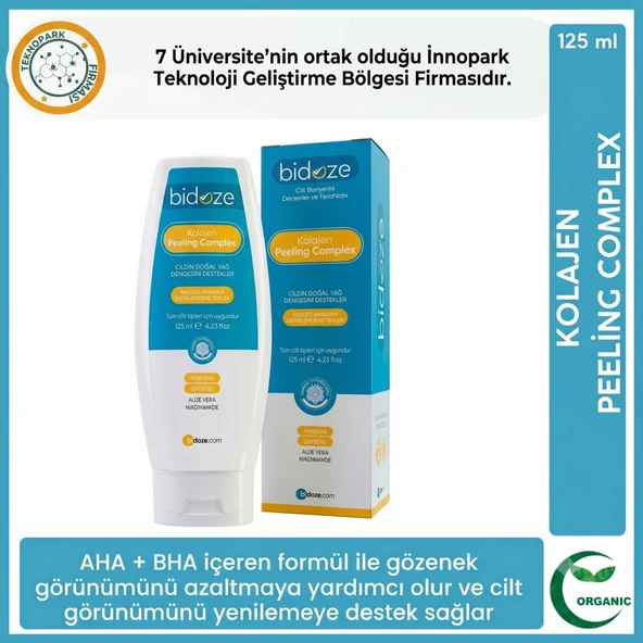 Bidoze Kolajen Peeling Complex 125 Ml | Gözenek Sıkılaştırıcı ve Siyah Nokta Karşıtı Arındırma ürün görseli 1