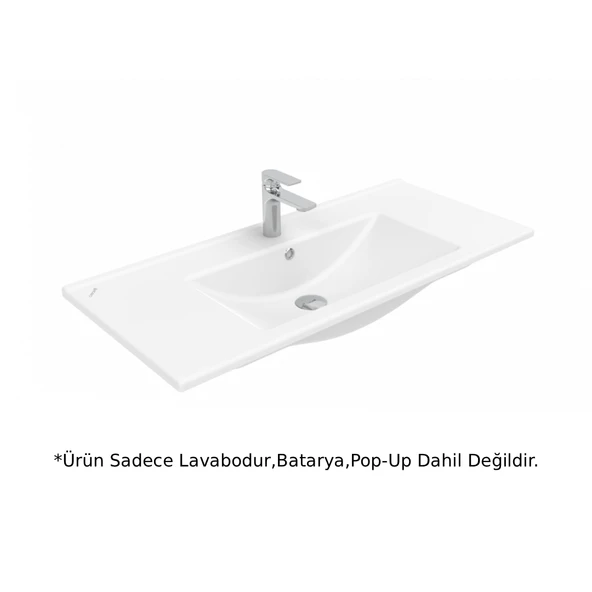 Creavit SU100 Su Etajerli Lavabo Beyaz 100cm ürün görseli 1