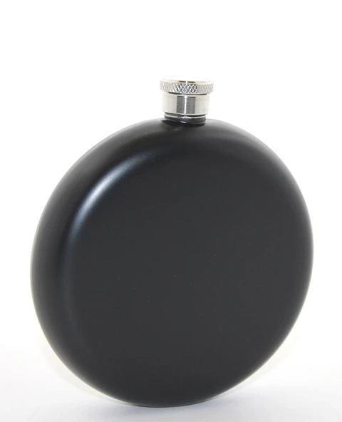 Paslanmaz Çelik Yuvarlak 8 Oz Tekli Matara Siyah Renk ürün görseli 1