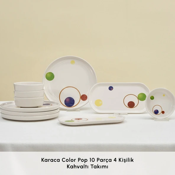 KARACA COLOR POP 10 PARÇA KAHVALTI TAKIMI - Resim 3