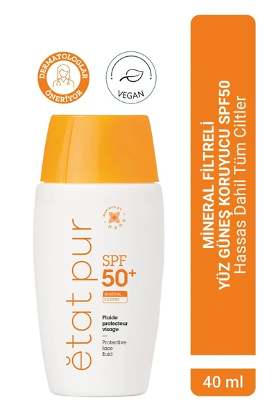 Etat Pur Protective Mineral Fluid Spf 50+ 40 ml Güneş Koruyucu ürün görseli 1