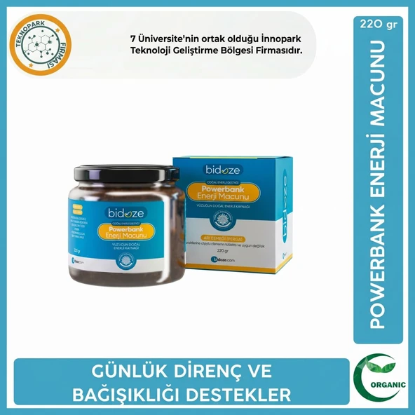 Bidoze Powerbank Enerji Macunu 220 Gr. | Arı Ekmeği, Ginseng & Arı Sütü İçerikli Doğal Enerji Macunu ürün görseli 1
