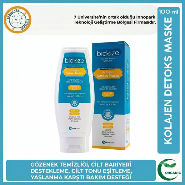 Bidoze Kolajen Detoks Maskesi 100 Ml | Aha Bha Gözenek Sıkılaştırıcı Ve Aydınlatıcı Bakım ürün görseli 1