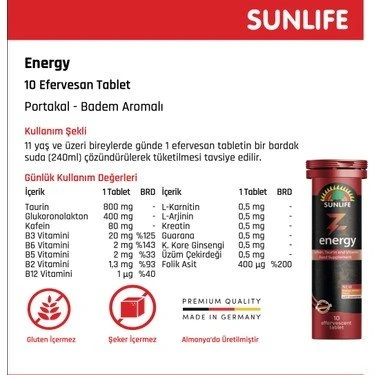 Z-Energy - Kafein, Taurin ve Vitamin Gıda Takviyesi ürün görseli 1