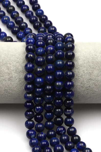 Lapis Lazuli (A Kalite) Doğal Taş Dizi 8 mm Küre Kesim - DZ-0821 ürün görseli 1