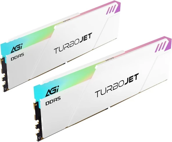 Agi Turbolet UD858 DDR5 Turbojet Rgb 32 Gb 2x16 6000 MT/s CL30 Beyaz ürün görseli 1