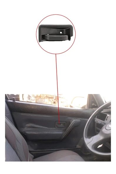 R19 Iç Kapı Açma Kolu Sol Siyah - 7700813585 - Resim 2