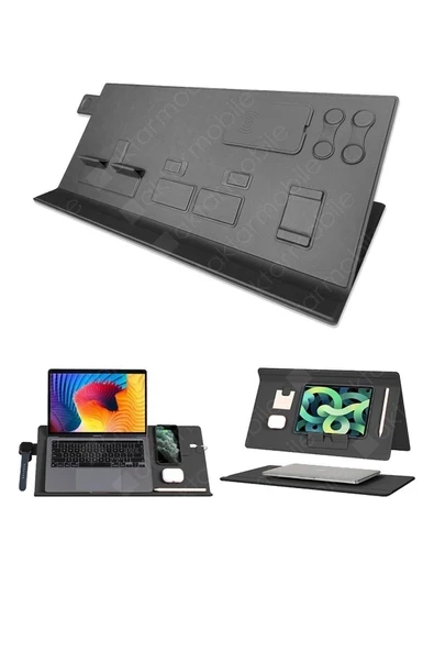 Çok Amaçlı Laptop Standı - Tablet / Telefon / Airpods / Watch Stand Kompakt Tasarım Uyumlu ürün görseli 1