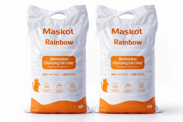 MASKOT RAİNBOW BENTONİT LAVANTA-PUDRA-SABUN 10 LT  2 ADET ürün görseli 1