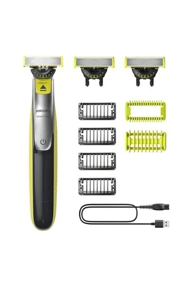 Philips Oneblade 360 Yüz + Vücut Tıraş Makinesi | 2 Başlık, 8 Tarak, 1 Gövde Kiti, USB Şarj - QP2834/31 ürün görseli 1