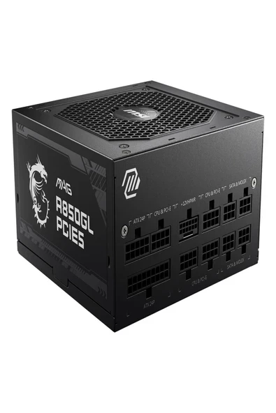 MSI MAG A850GL PCIE5 850W 80+ Gold PCIe5.0 Tam Modüler Siyah Güç Kaynağı ürün görseli 1